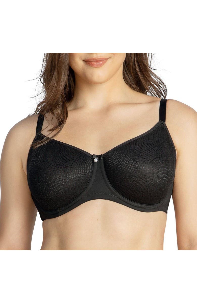 Parfait Pearl Non-padded Seamless Minimizer Bra, Main, color, Black