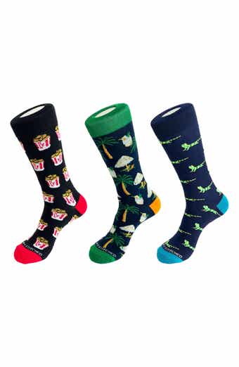 UNSIMPLY STITCHED 3-Pack Assorted Graphic Crew Socks
