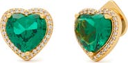 Kate Spade New York my love pavé heart stud earrings