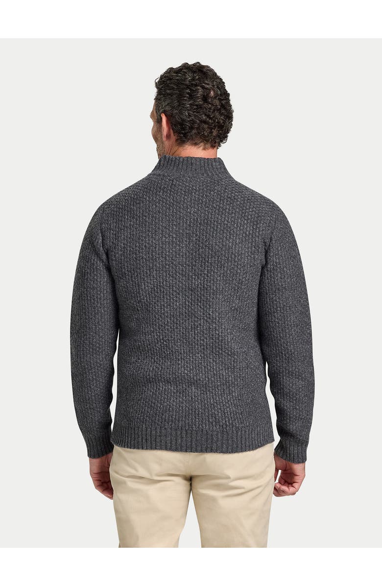 Raging Bull Chunky Textured Quarter Zip Knit Sweater, Alternate, color, Dark Grey Marl