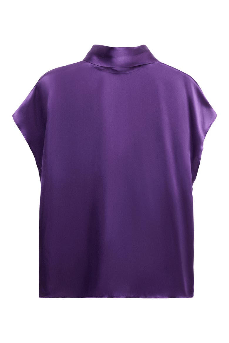 Silk Turtleneck Top, Main, color, VIOLET