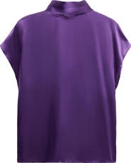 MANGO Silk Turtleneck Top