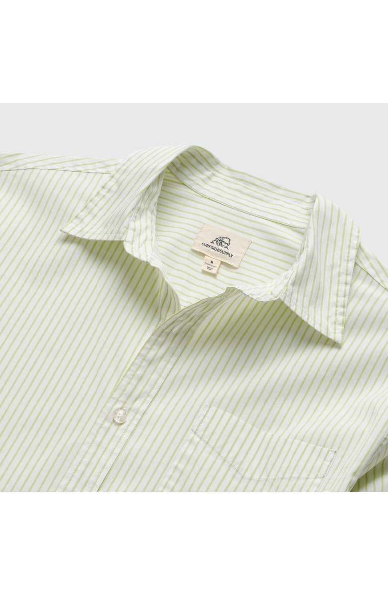 Surfside Supply Co. Brian Pinstripe Shirt, Alternate, color, Margarita Green