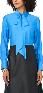 Vince Camuto Cropped Shirt with Removable Tie