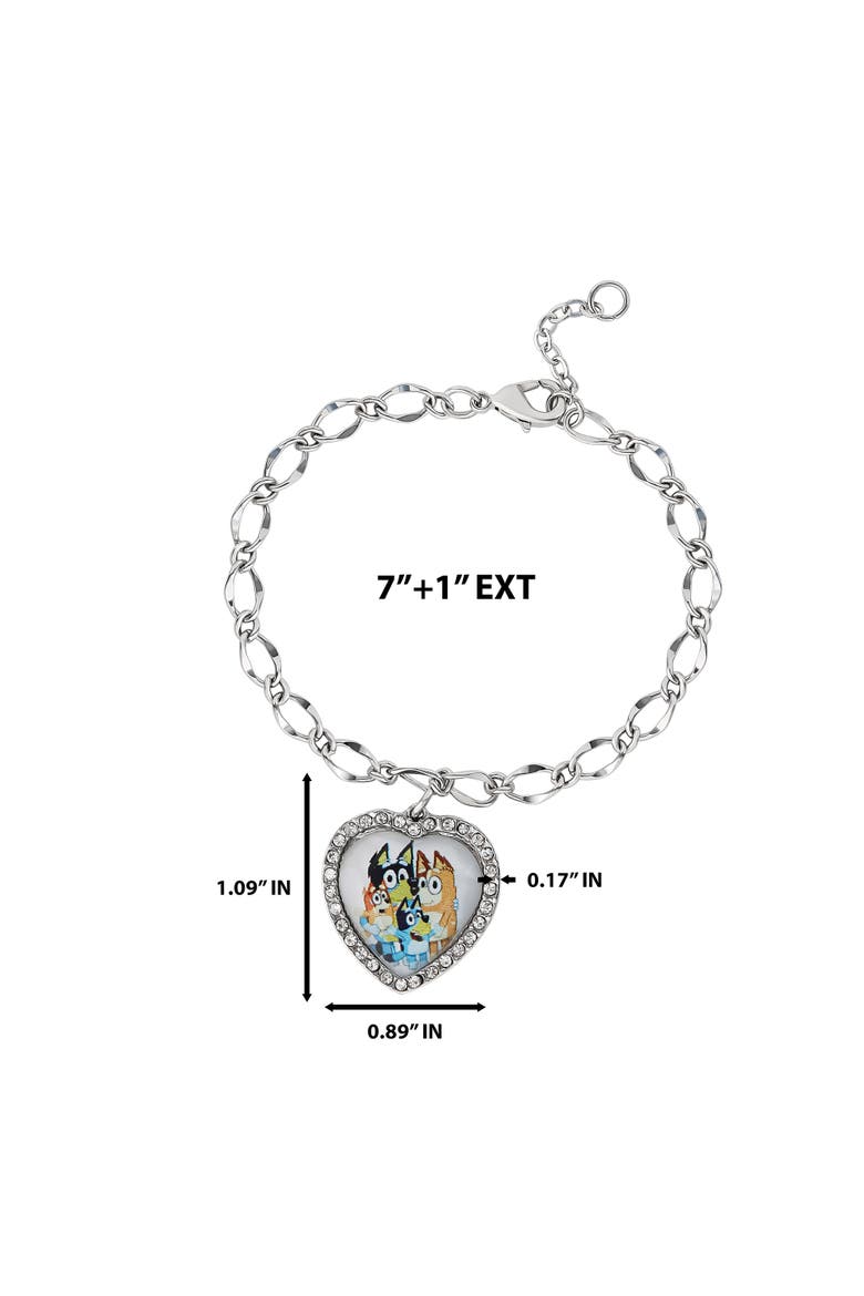 Heart Pendant Chain Bracelet - Silver Tone, Alternate, color, Silver