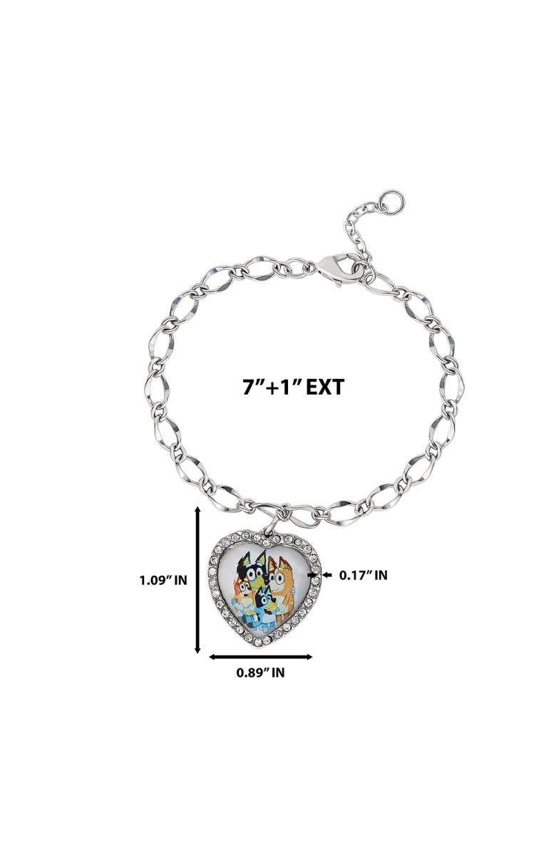 BLUEY Heart Pendant Chain Bracelet - Silver Tone, Alternate, color, Silver