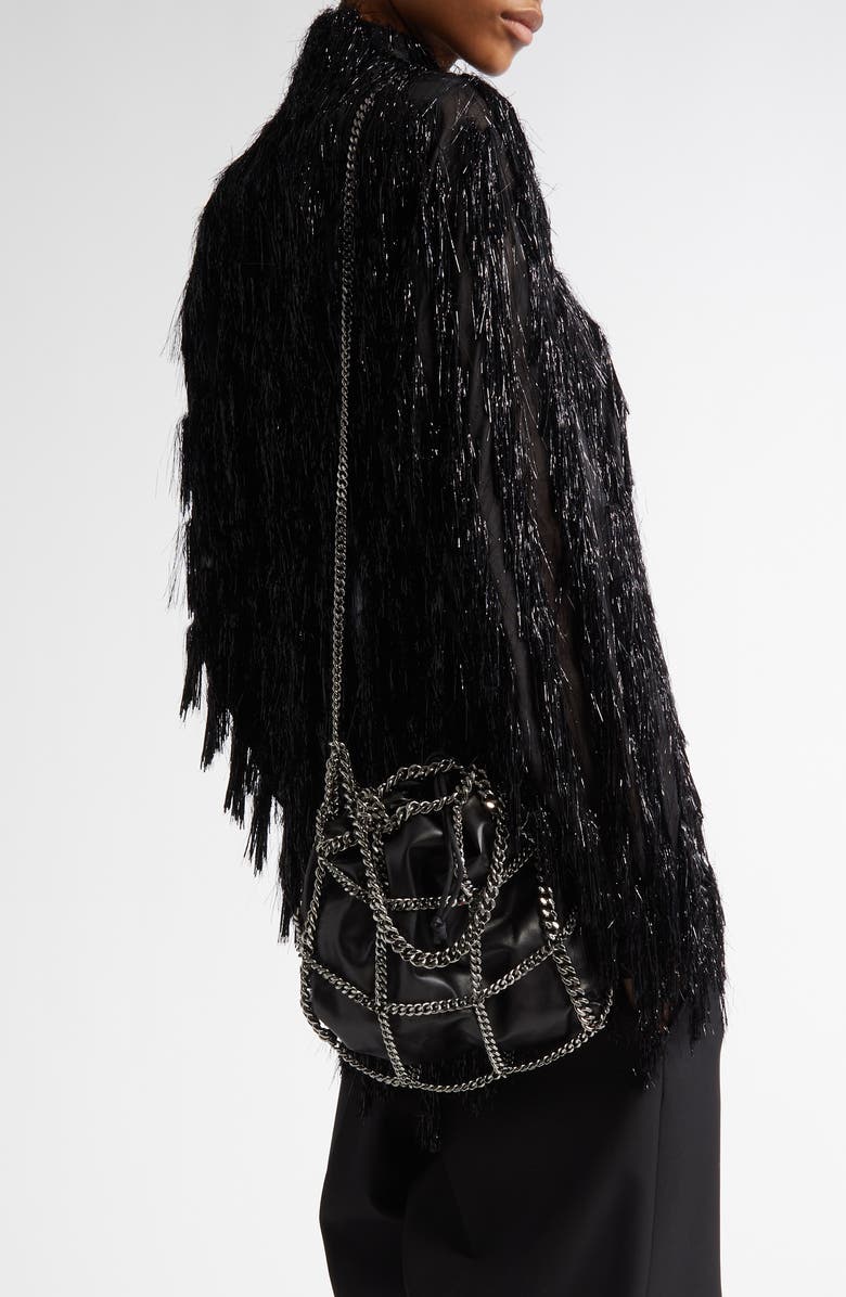 Stella McCartney Mini Falabella Chain Cage Tote, Alternate, color,
