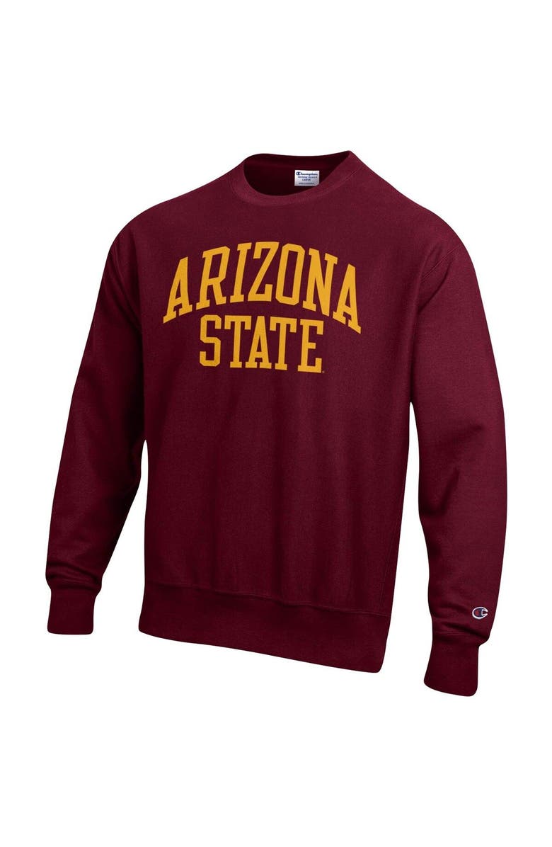 Champion Men's Champion Maroon Arizona State Sun Devils Arch Reverse Weave Pullover Sweatshirt, Alternate, color, 