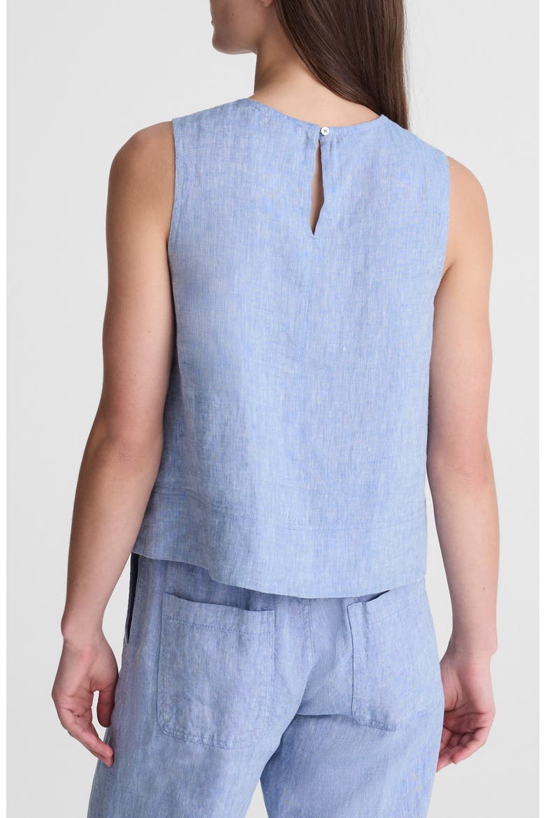 Suki Sleeveless Linen Top, Alternate, color, SUNFADED BLUE
