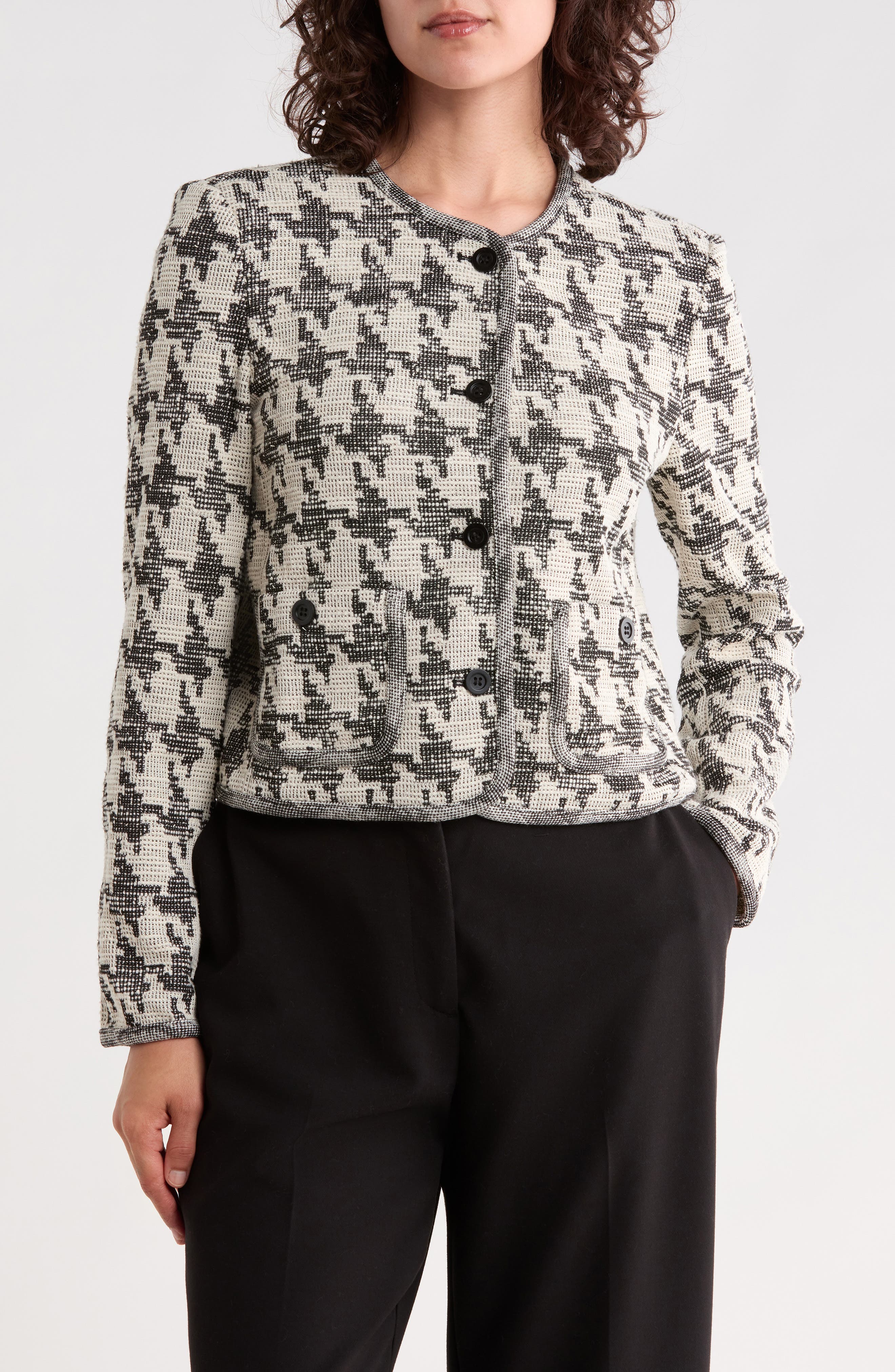 Cropped Patterned Jacket