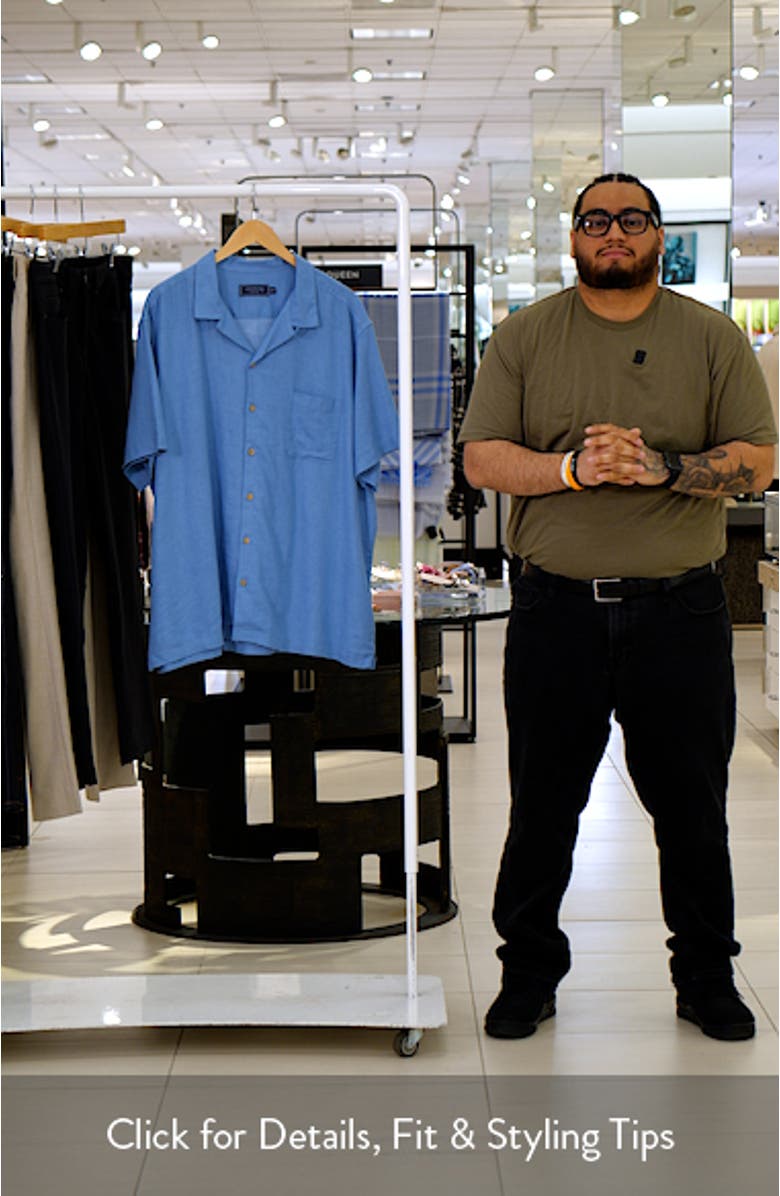Castaway Slub Linen Blend Camp Shirt, sales video thumbnail