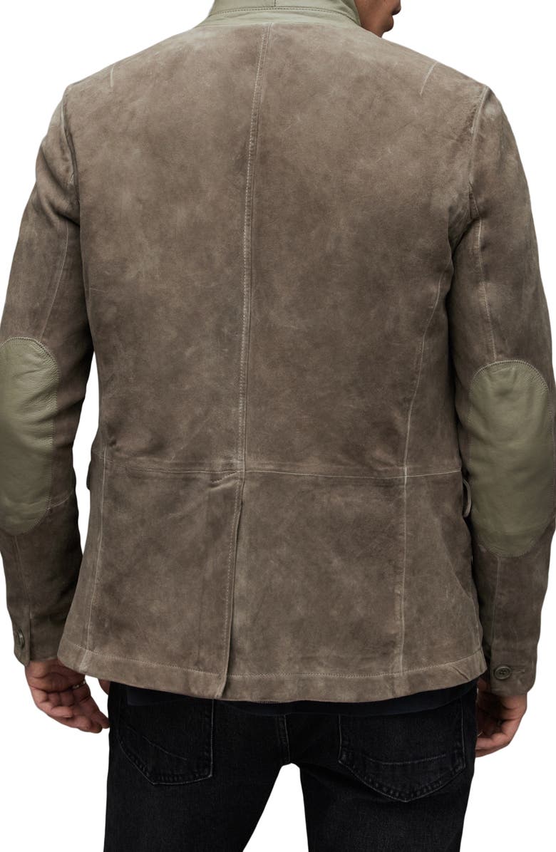 AllSaints Survey Double Layer Leather Blazer, Alternate, color, 