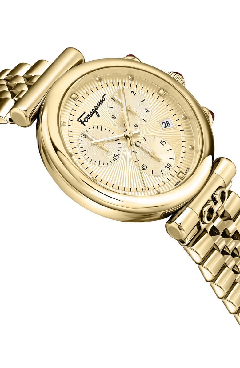 FERRAGAMO Ora Chronograph Bracelet Watch, 40mm, Alternate, color, 