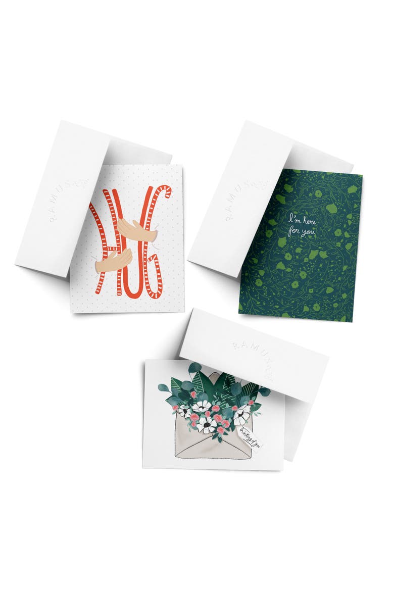 Sympathy Greeting Card Pack (3ct) "Hug, Envelope, I'm Here For You", Main, color, Multi-Pack