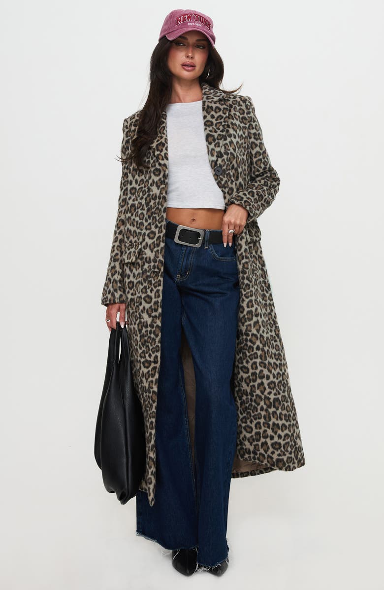 Princess Polly Cosmo Leopard Sport Coat, Alternate, color,