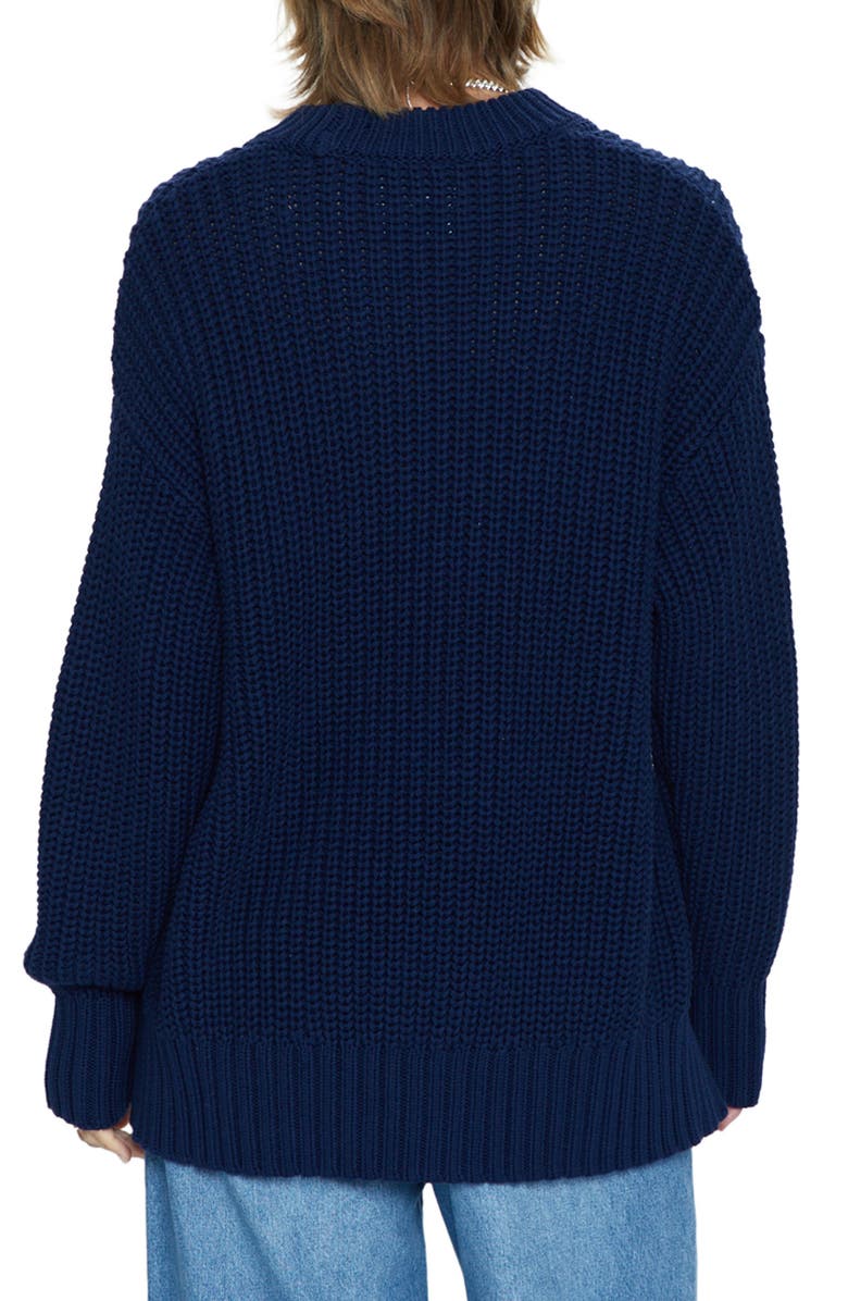 Pistola Helene Side Vent Crewneck Cotton Sweater, Alternate, color, 