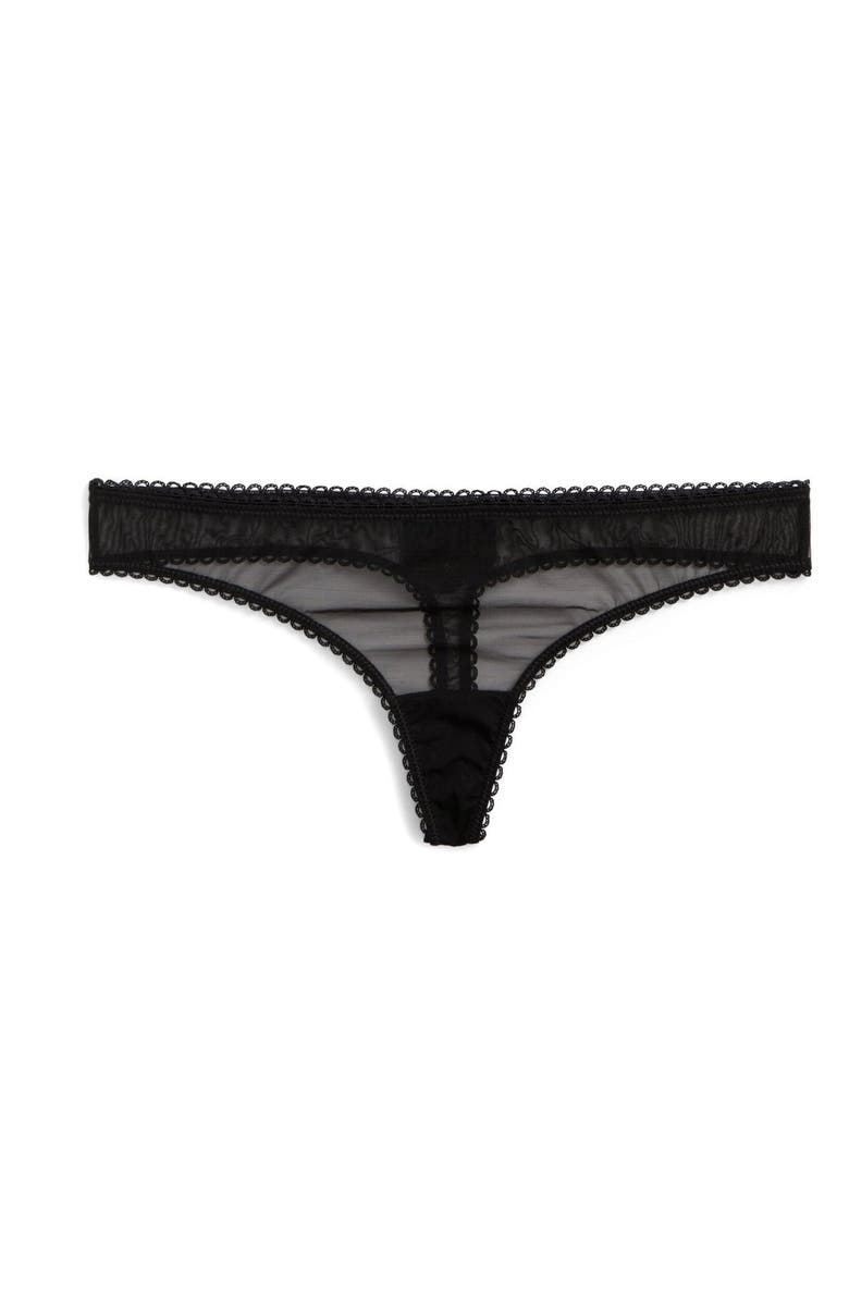 Adore Me Alyshia Thong Panties, Alternate, color, Black
