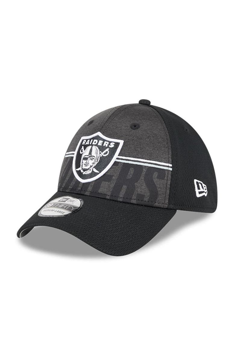 Men's New Era Black Las Vegas Raiders 2023 NFL Training Camp 39THIRTY Flex Fit Hat, Main, color, Black
