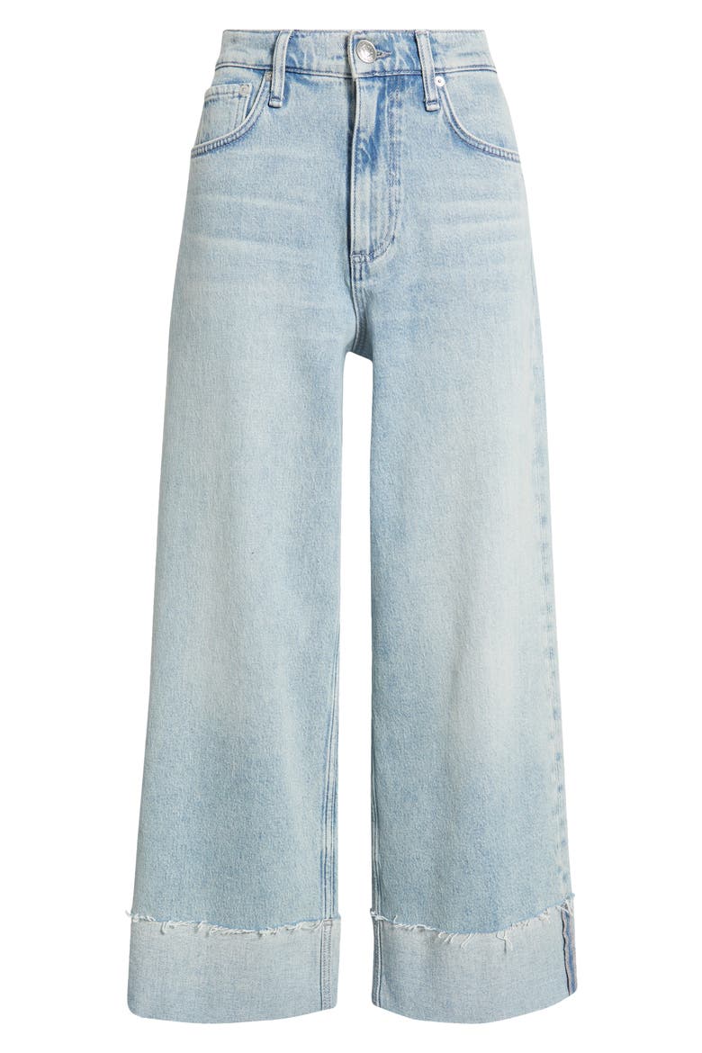 Andi High Waist Raw Cuffed Ankle Wide Leg Jeans, Alternate, color, BLOOMFIELD
