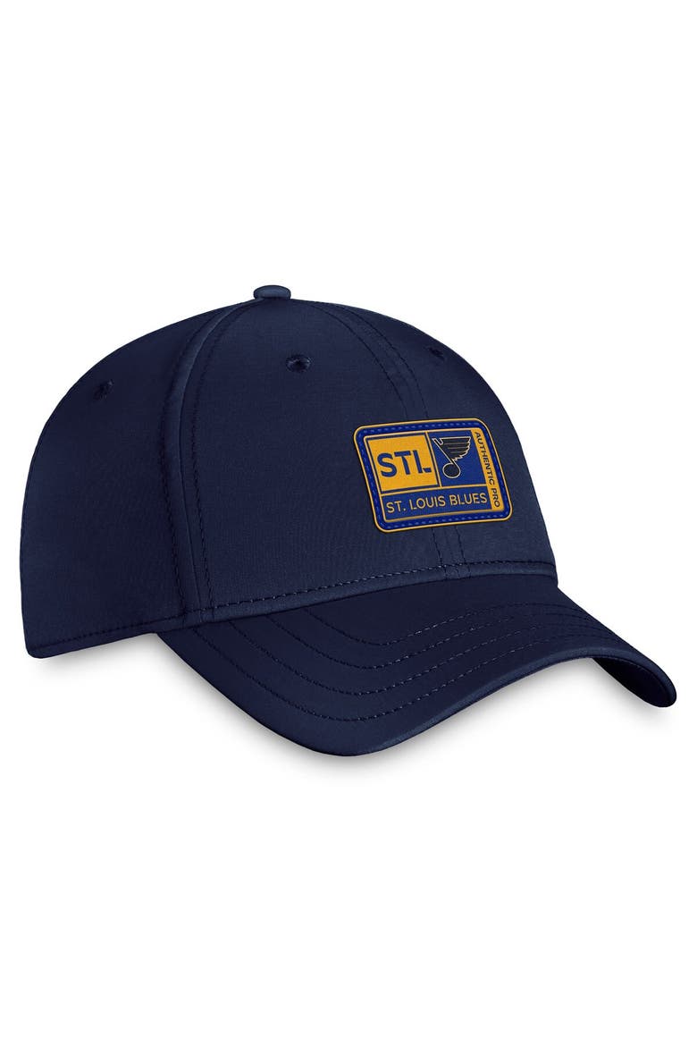Men's Fanatics Branded  Navy St. Louis Blues Authentic Pro Training Camp Flex Hat, Alternate, color, Navy