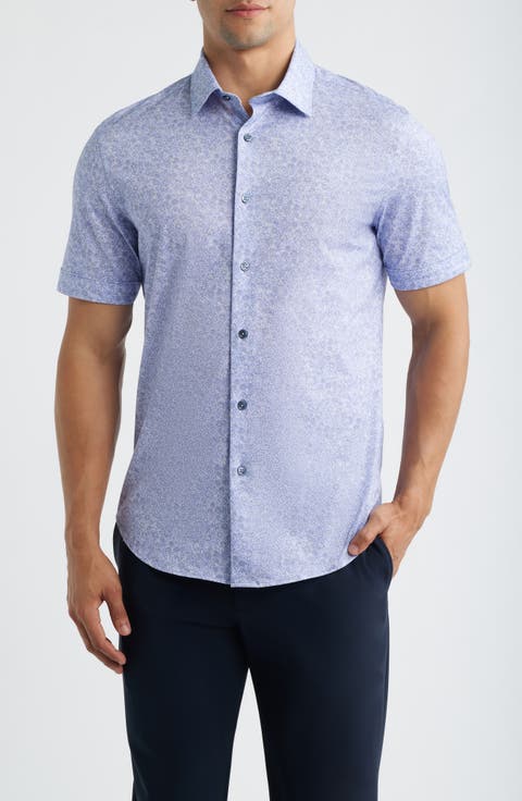 Miles OoohCotton® Floral Short Sleeve Button-Up Shirt