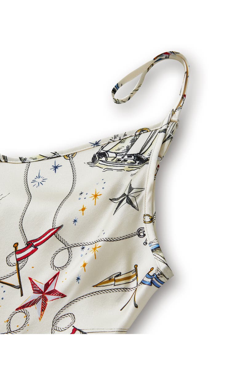 Petite Plume Cosette Regatta Royale Mulberry Silk Nightgown, Alternate, color, Beige