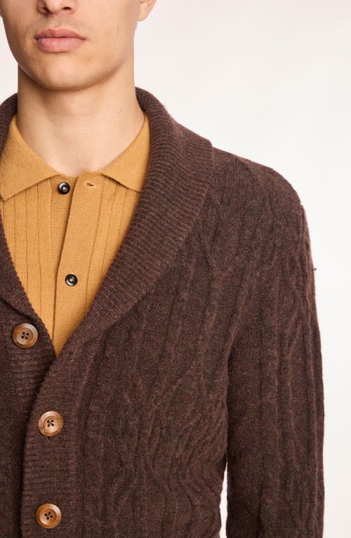 Paisley & Gray Shawl Collar Cardigan In Brown