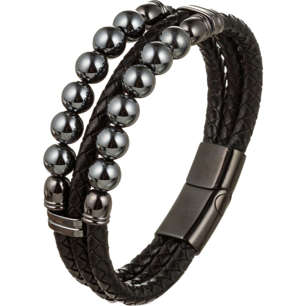 Eye Candy Los Angeles Ethan Beaded Bracelet In Black