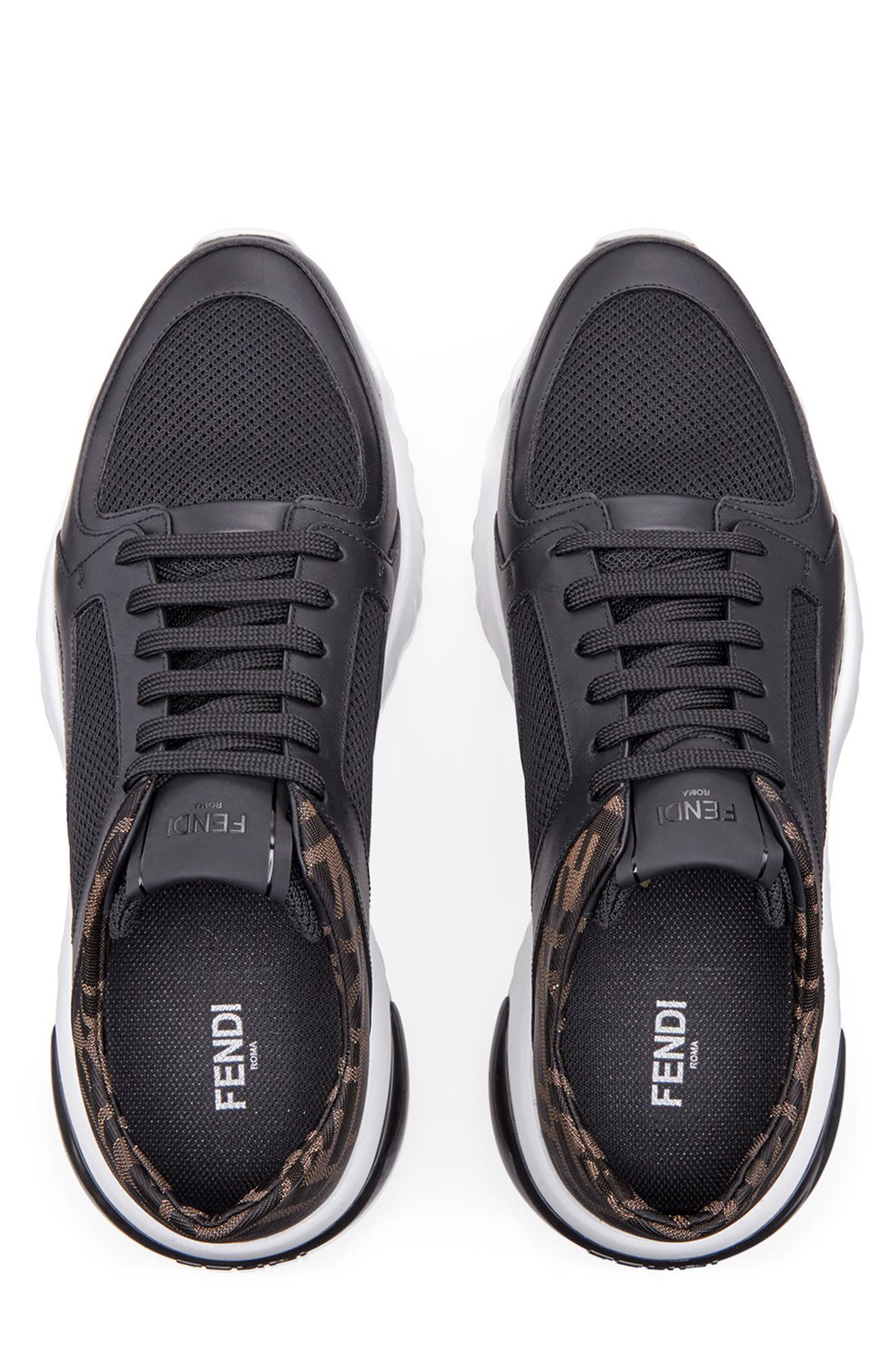 Fendi FF Mid Top Sneaker, Alternate, color, 