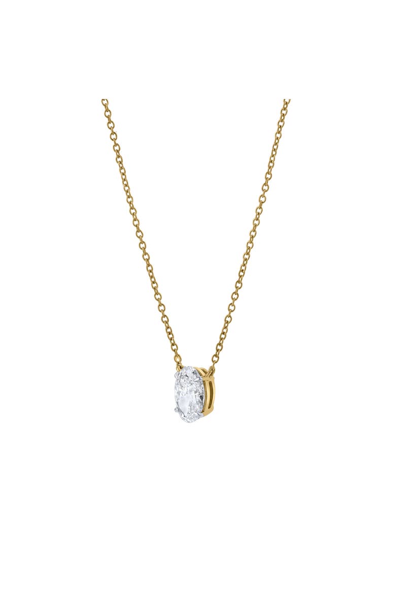 Oval Obsession 14K Gold Lab Grown Diamond Necklace - 1 ct, Alternate, color, 14K Yellow Gold
