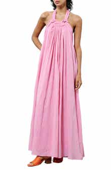 FRNCH Nouhad Knotted Cotton Maxi Sundress