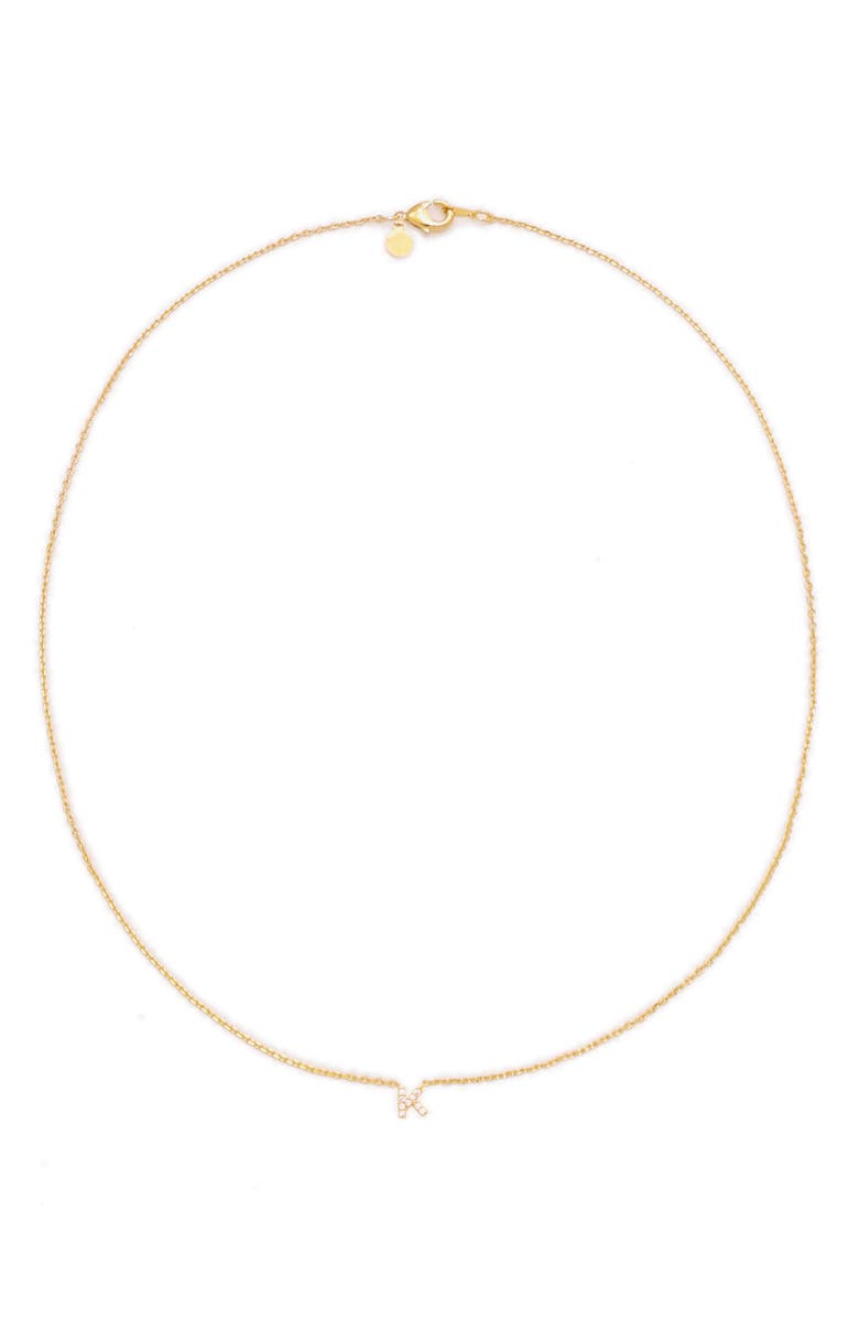 Petit Moments Call Me By Your Name Initial Pendant Necklace, Main, color, Gold - K