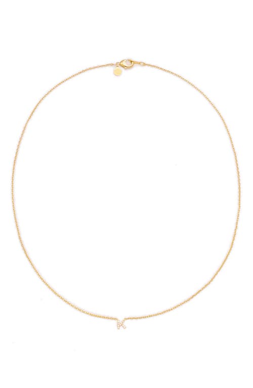 Petit Moments Call Me By Your Name Initial Pendant Necklace In Gold - K
