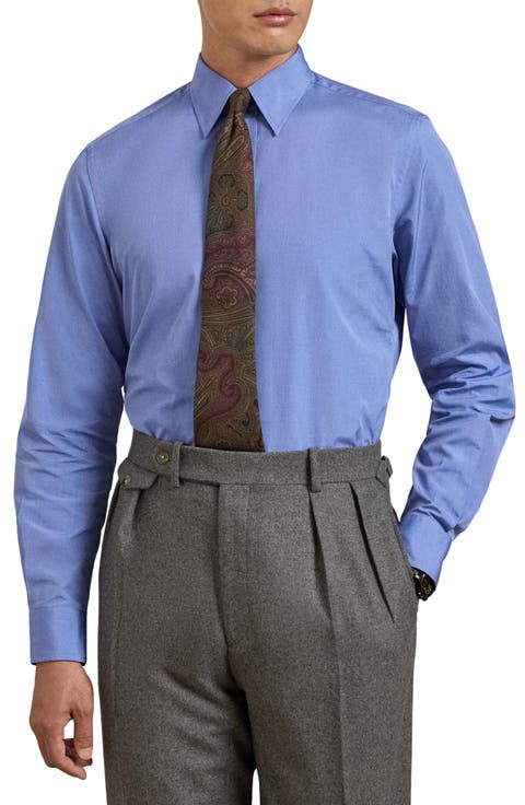 End on End Cotton Button-Up Shirt