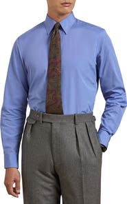 Ralph Lauren Purple Label End on End Cotton Button-Up Shirt