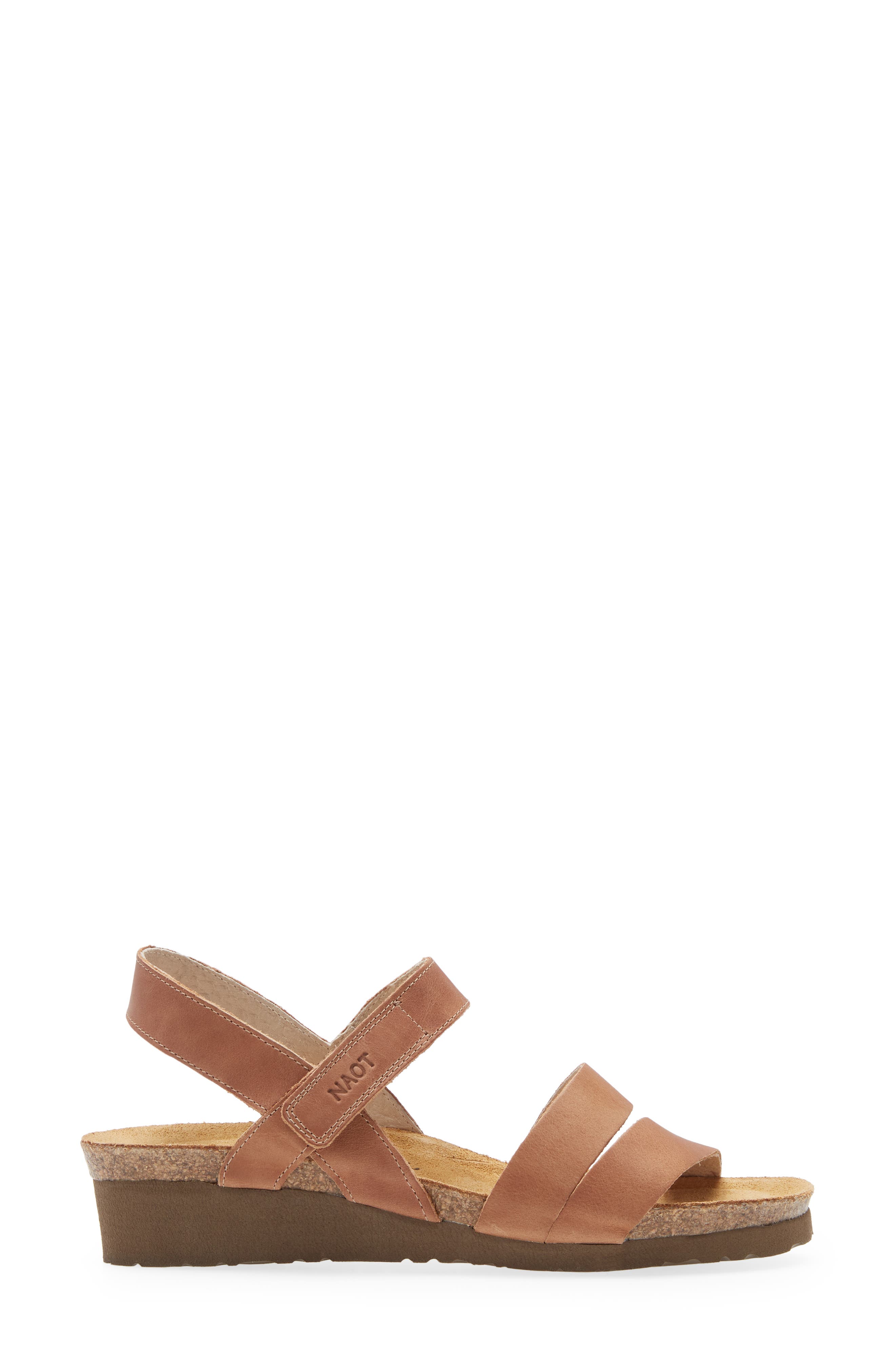 'Kayla' Sandal, Alternate, color, LATTE BROWN LEATHER