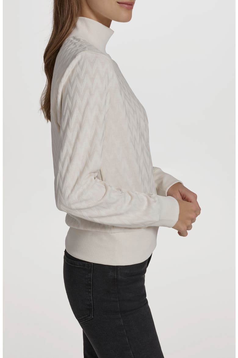 Chevron Jacquard Long Sleeve Top, Alternate, color, BIRCH