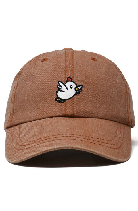 Chicken Embroidered Cotton Cap