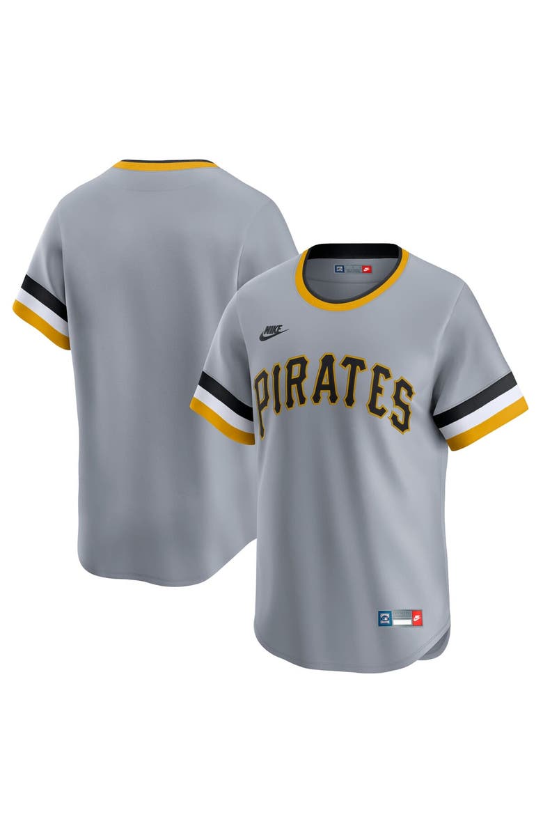 Nike Men's Nike Gray Pittsburgh Pirates Cooperstown Collection Limited Jersey, Main, color, Gray