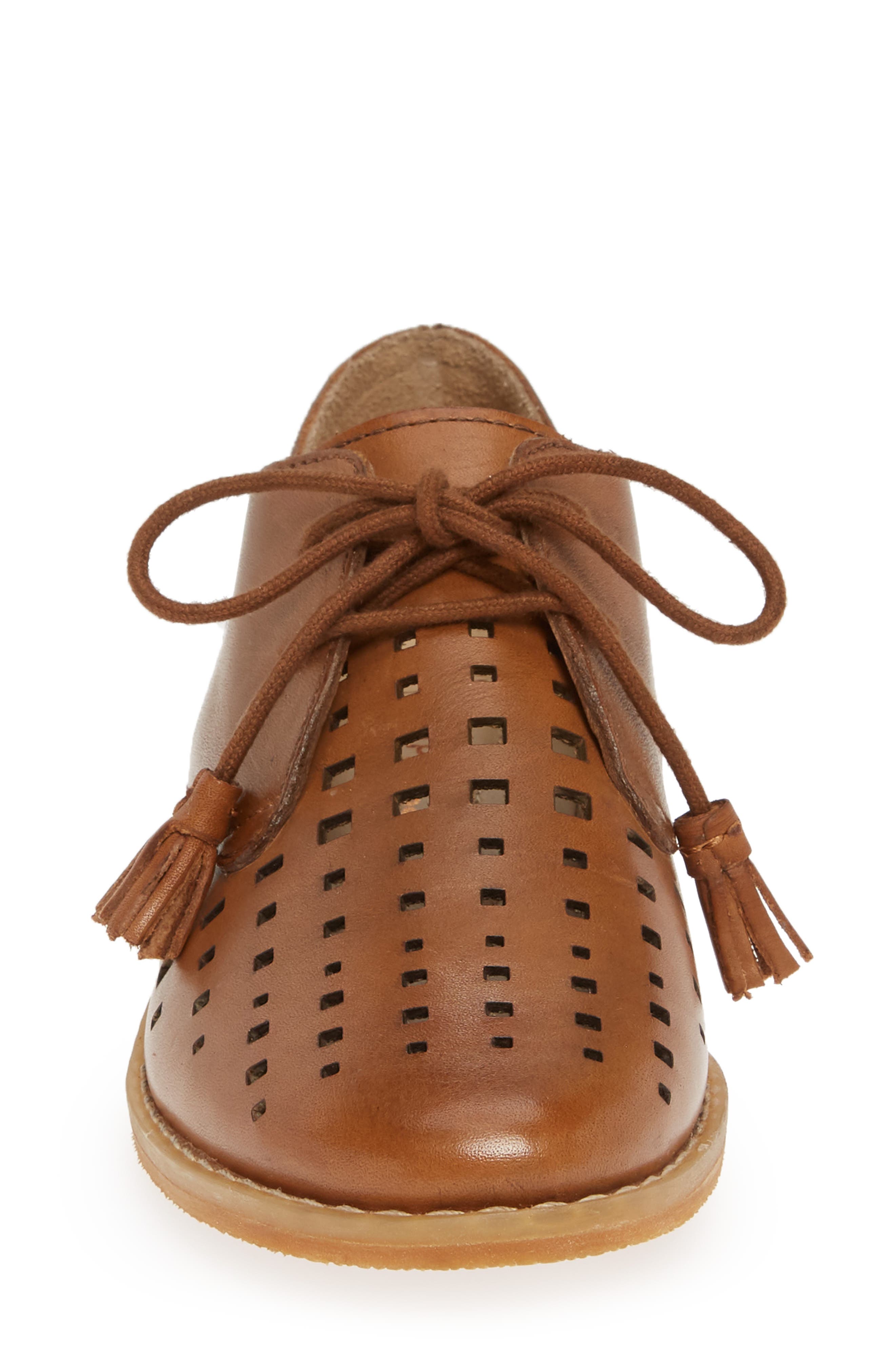 Chardon Perforated Derby, Alternate, color, CAMEL LEATHER