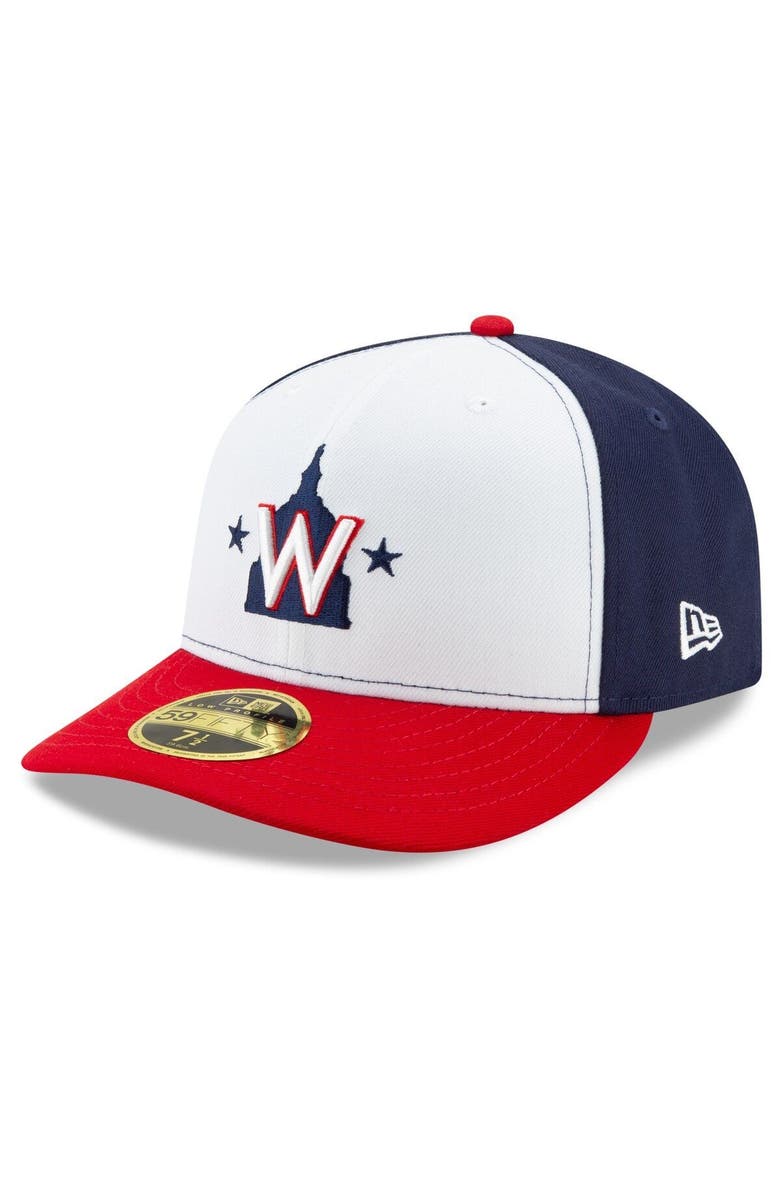 New Era Men's New Era White/Navy Washington Nationals Alternate 2020 Authentic Collection On-Field Low Profile Fitted Hat, Main, color, White