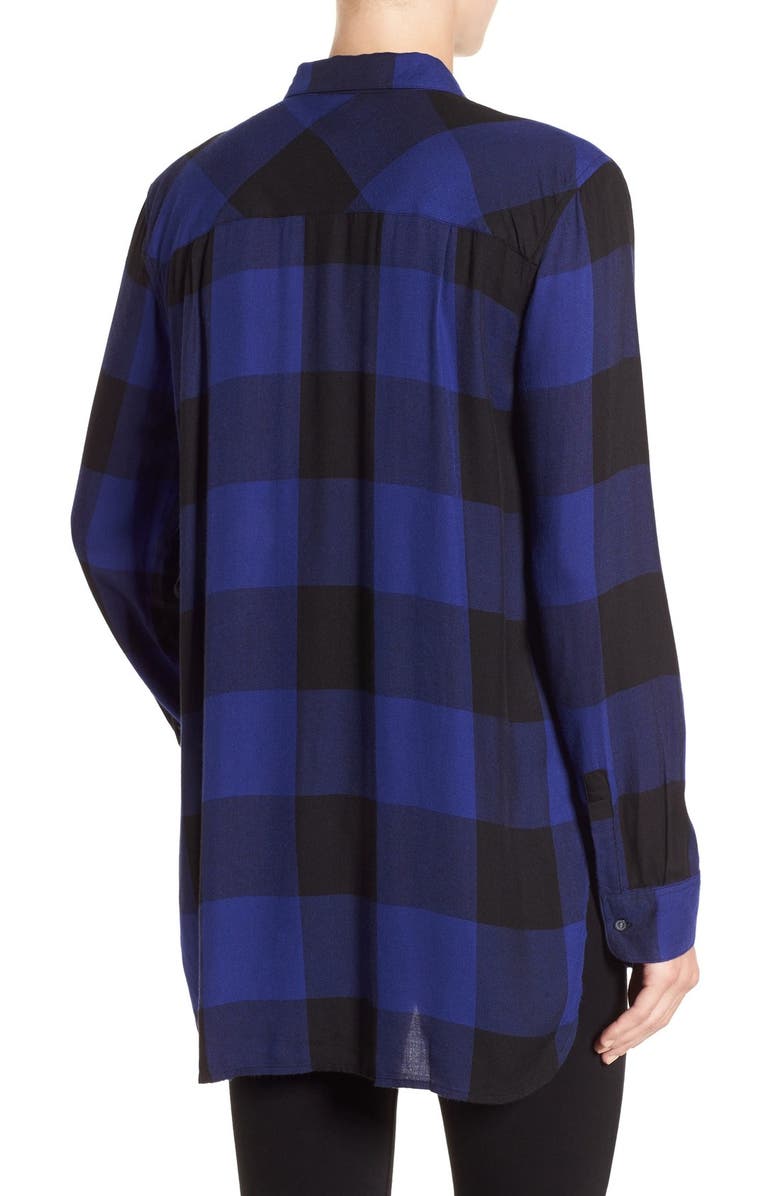 Sandra Two-Pocket Plaid Boyfriend Tunic, Alternate, color, 
