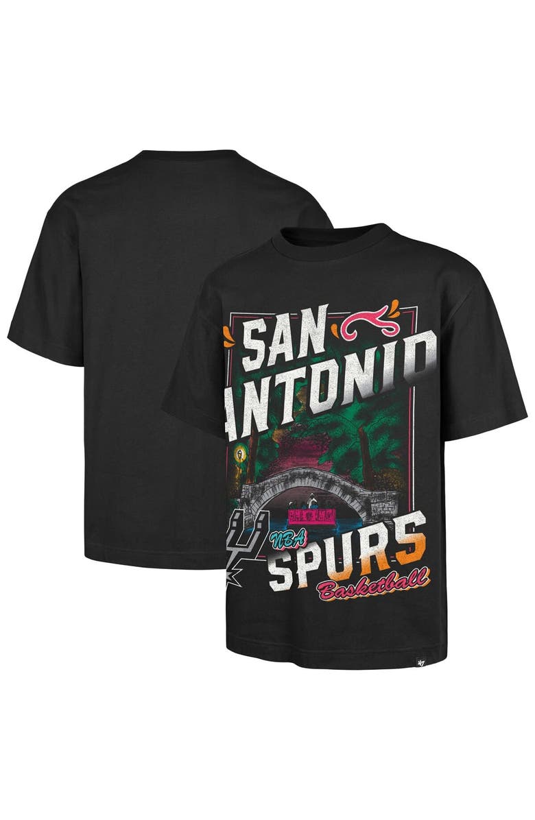'47 Men's '47 Black San Antonio Spurs Regional Franklin T-Shirt, Main, color, Black