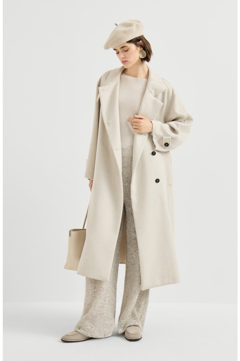 Sparkling cashmere and silk lightweight sweater, Alternate, color, Milk