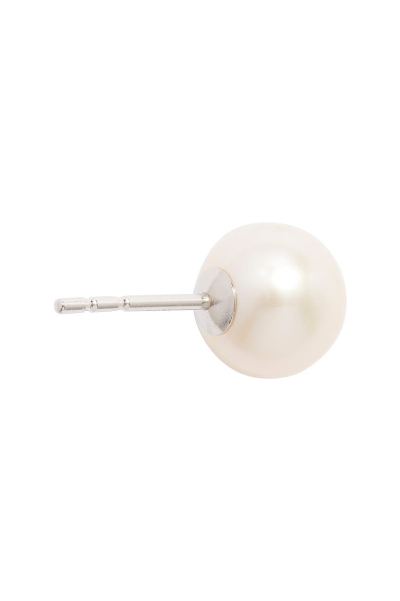 Freshwater Pearl Stud Earrings, Alternate, color, WHITE- 14K WHITE GOLD