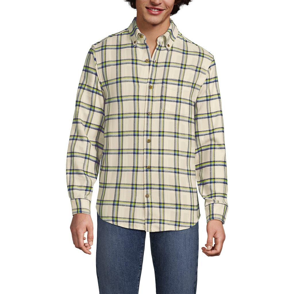 Lands' End Traditional Fit Flagship Flannel Shirt In Pattern