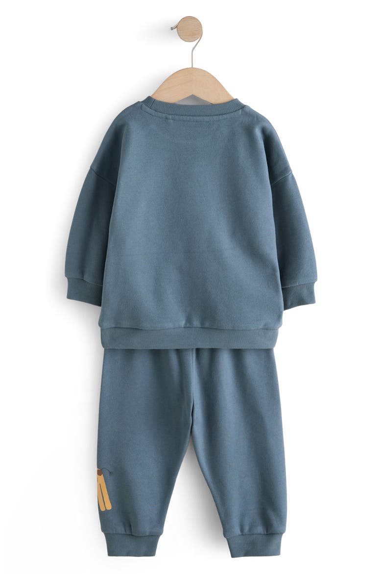 Kids' Safari Cotton Blend Sweatshirt & Joggers Set, Alternate, color, BLUE