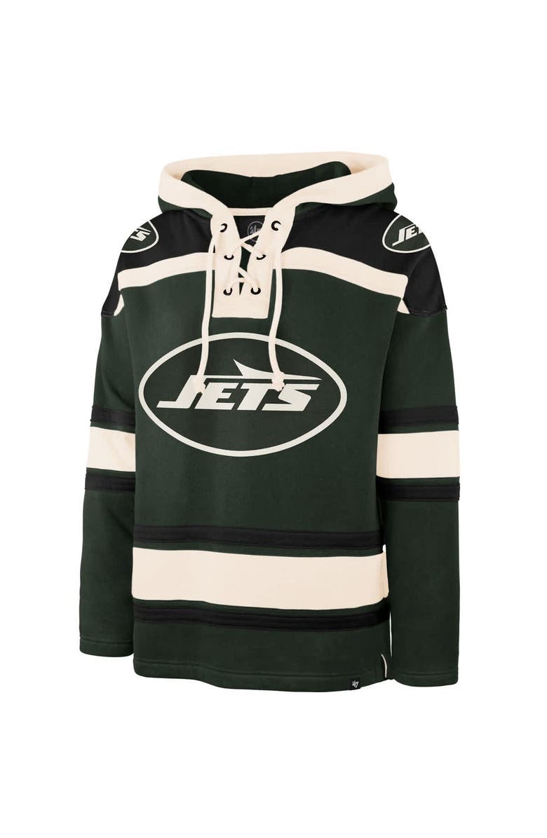 '47 Men's '47 Dark Green New York Jets Superior Lacer Hoodie, Alternate, color, Green