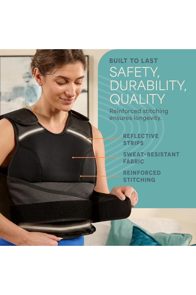 Flexvest Adjustable Weighted Vest for Women & Men 15 or 20 lb Workout Vest for Running, Cardio, Strength Training, Alternate, color, Black for Women