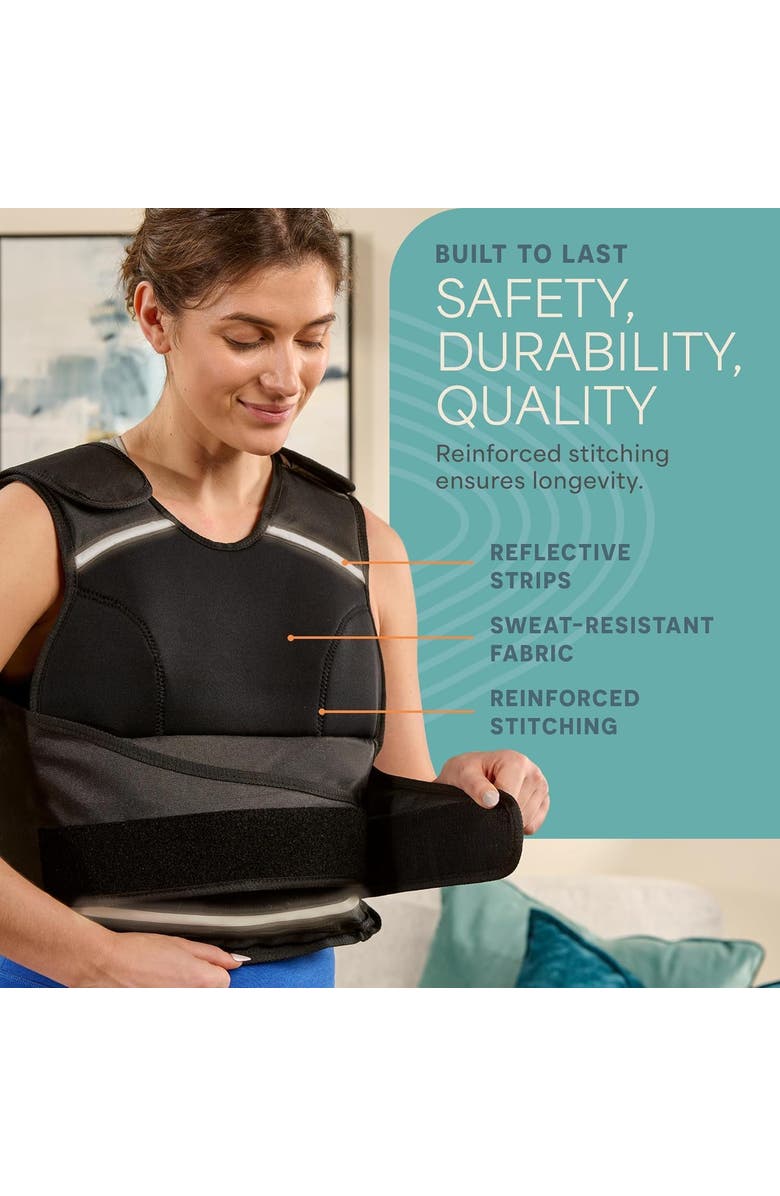 Lifepro Flexvest Adjustable Weighted Vest for Women & Men 15 or 20 lb Workout Vest for Running, Cardio, Strength Training, Alternate, color, Black For Women